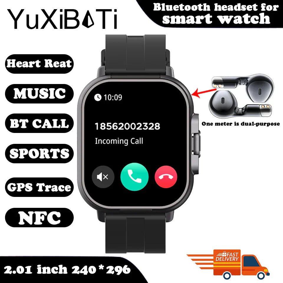 2024 Smart Watch 2 in 1 With Earphone 