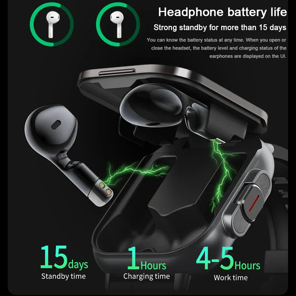 2024 Smart Watch 2 in 1 With Earphone 