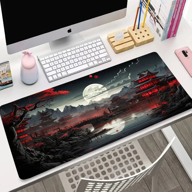 Starry Sky Moon Mouse Pad