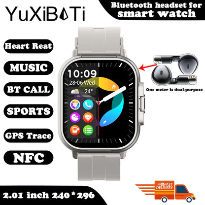 2024 Smart Watch 2 in 1 With Earphone 