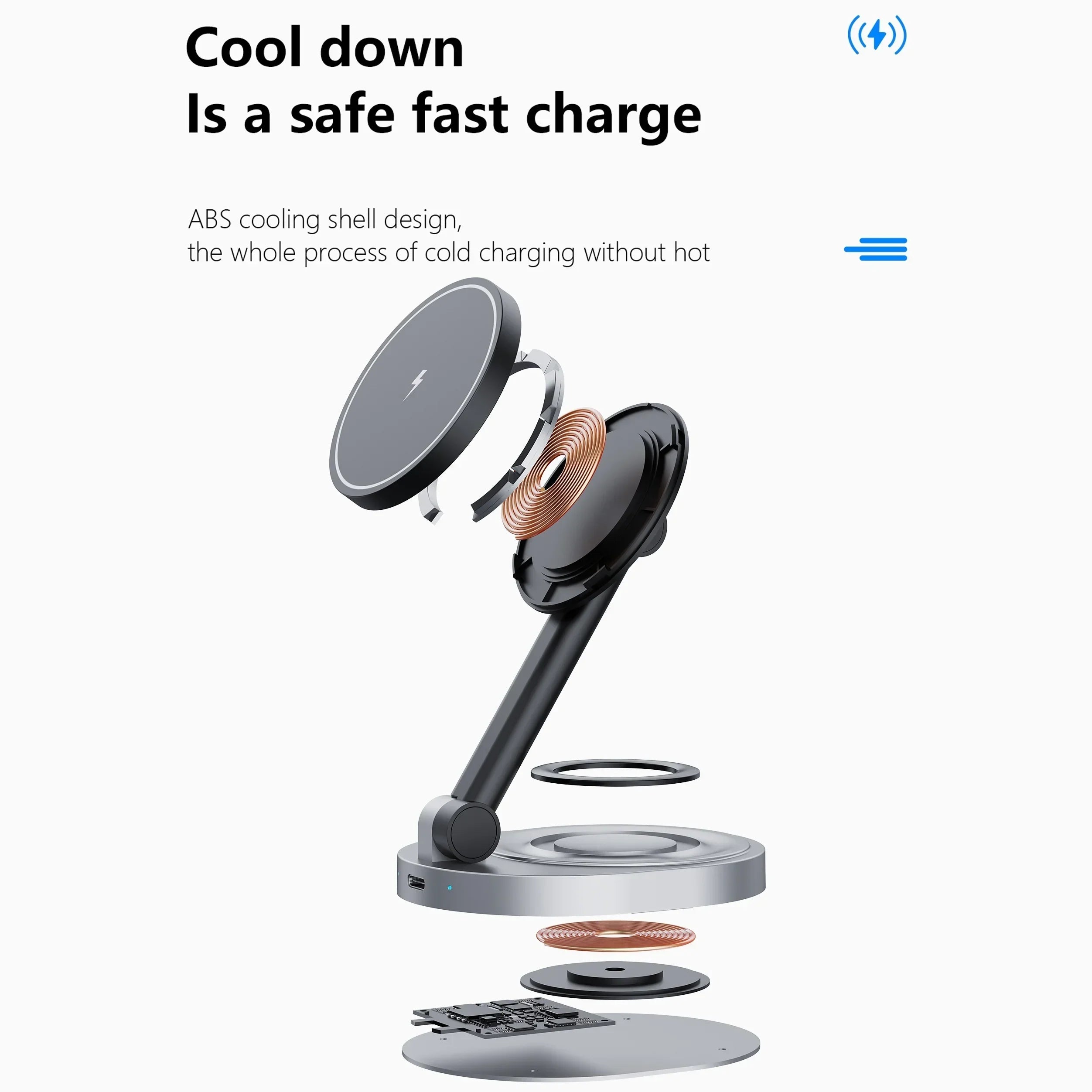 magnetic wireless charger stand pad