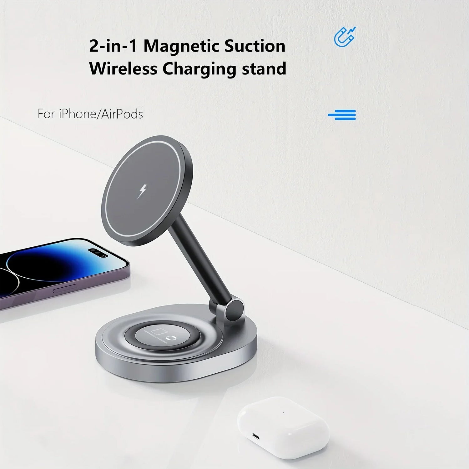 magnetic wireless charger stand pad