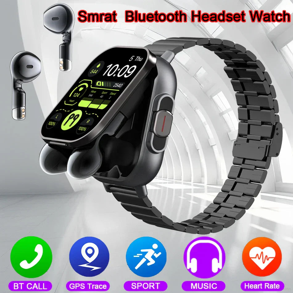 2024 Smart Watch 2 in 1 With Earphone 